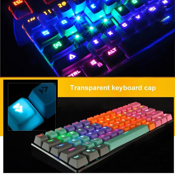 ABS Translucent Keycaps, OEM Highly Mechanical Keyboard, Universal Game Keyboard (Red)