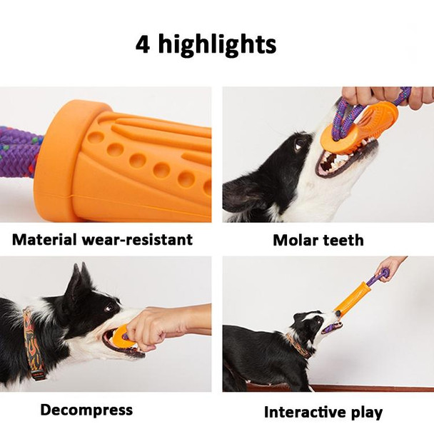 Pet Dog Rope Toy Rubber Bite Stick Training Tug Rope Dog Bite Rope