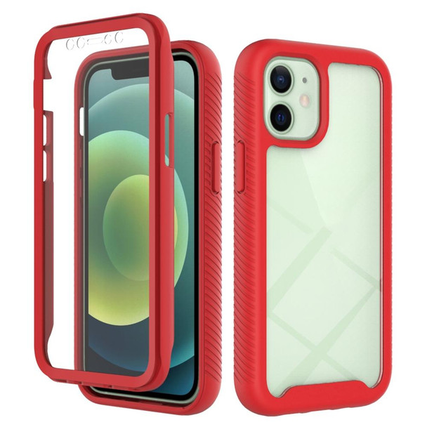 Starry Sky Solid Color Series Shockproof PC + TPU Case with PET Film - iPhone 12 mini(Red)