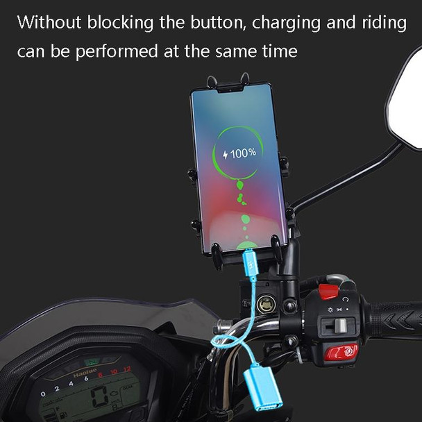 Motorcycle Multi-Function Mobile Phone Holder Adjustable Universal Locomotive Riding Anti-Shake Fixed Equipment(Elf Deer U Type)