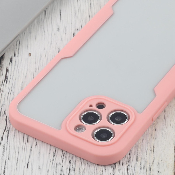 Acrylic + TPU 360 Degrees Full Coverage Shockproof Protective Case - iPhone 12 Pro(Pink)