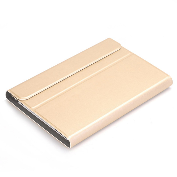 A06B Ultra-thin Detachable Bluetooth Keyboard Leatherette Tablet Case with Pen Slot & Holder for iPad mini 6(Gold)