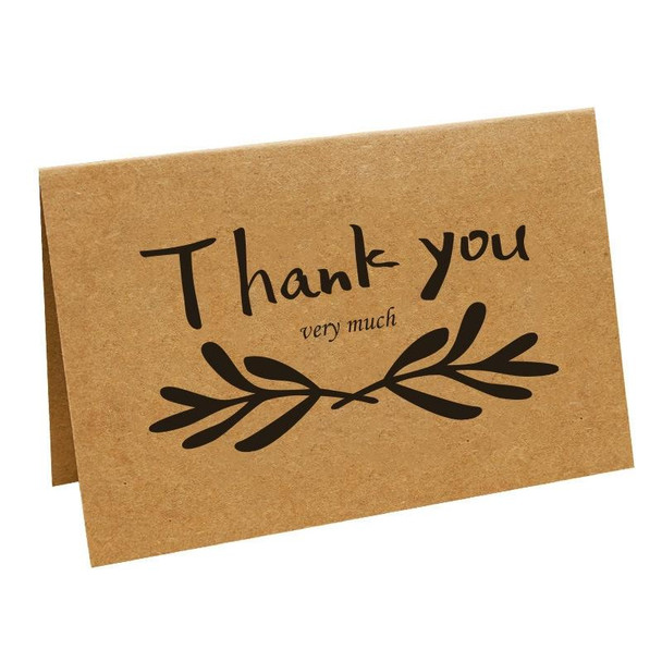 15 PCS Vintage Kraft Paper Simple Blessing Message Card Holiday Universal Thank You Card(18)