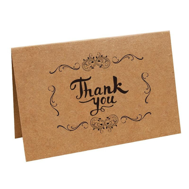 15 PCS Vintage Kraft Paper Simple Blessing Message Card Holiday Universal Thank You Card(14)