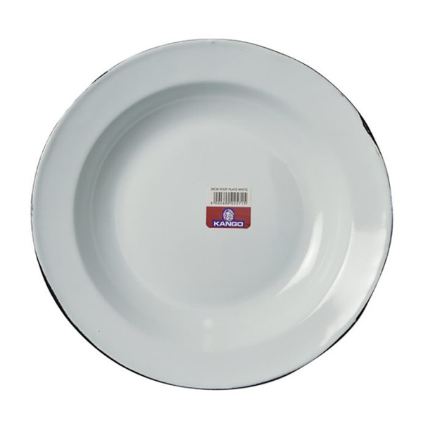 Plate Enamel – 24cm White Soup