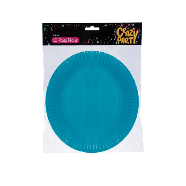 Light Blue Party Plates, 10-Pack