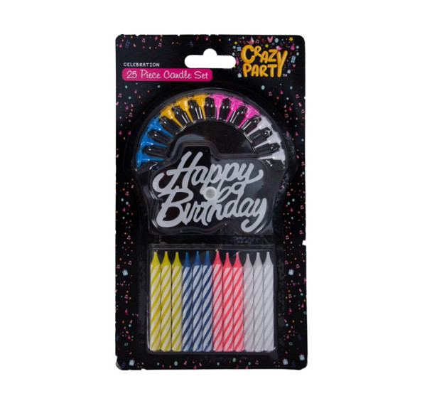 Birthday Candles 12-Piece With Holders