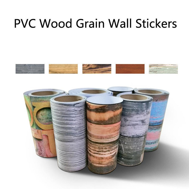 PVC Wood Grain Wall Stickers Bedroom Waterproof Wood Board Stickers Living Room Self-Adhesive Non-Slip Floor Stickers, Specification: Twill Style(MBT008)