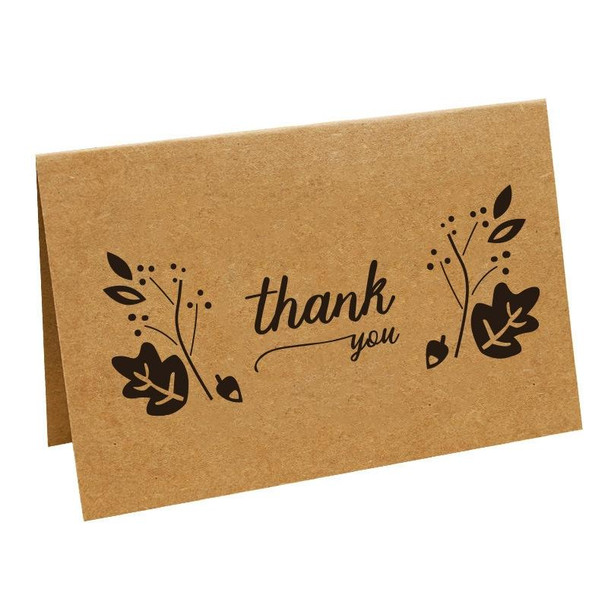 15 PCS Vintage Kraft Paper Simple Blessing Message Card Holiday Universal Thank You Card(17)