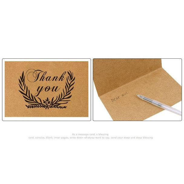 15 PCS Vintage Kraft Paper Simple Blessing Message Card Holiday Universal Thank You Card(17)