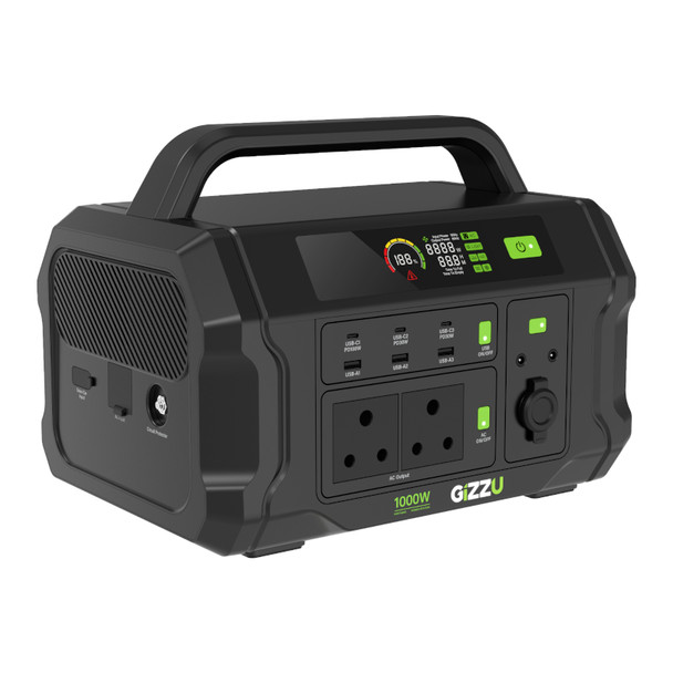 GIZZU CHALLENGER PRO 1120WH/1000W UPS FAST CHARGE LIFEPO4 PORTABLE POWER STATION