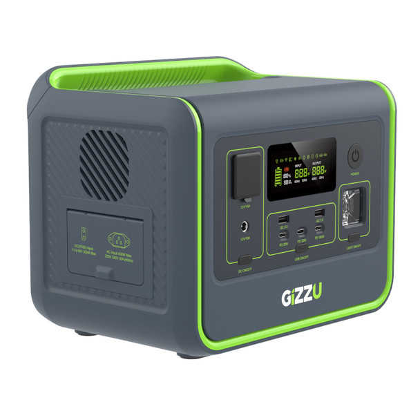 GIZZU HERO CORE 512WH/800W UPS FAST CHARGE LIFEPO4 PORTABLE POWER STATION