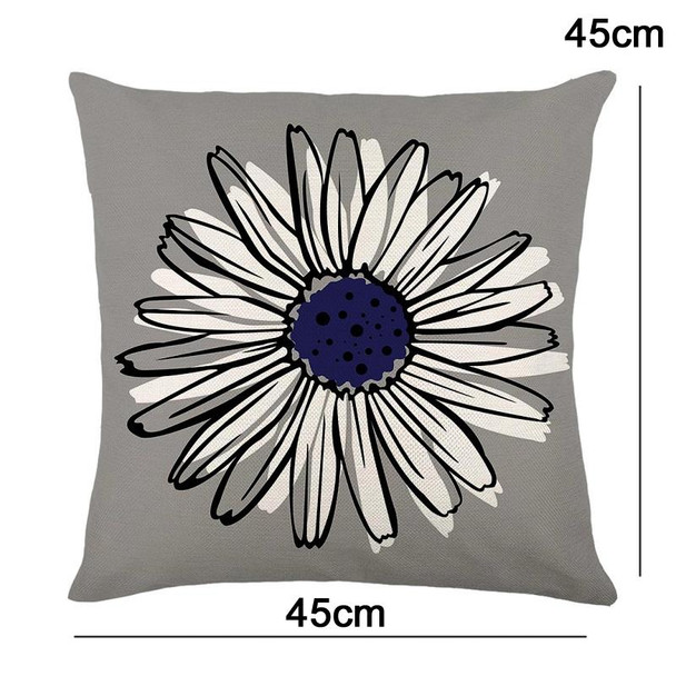 2 PCS Waterproof Antifouling & Oil Proof Pillowcase Living Room Home Printing Polyester Linen Sofa Cushion Without Pillow Core, Size: 45x45cm(SF001-9)