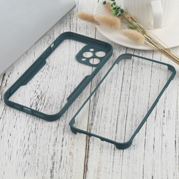 Acrylic + TPU 360 Degrees Full Coverage Shockproof Protective Case - iPhone 12 Pro(Green)