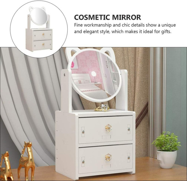Cosmetic Makeup Organizer with Mirror