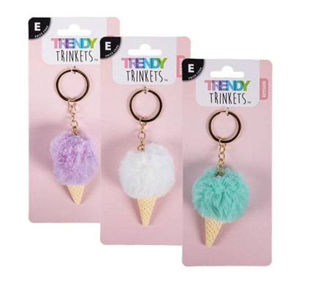 Ice Cream Faux Key Chain 12cm -Assorted