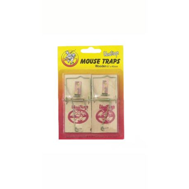 Set of 2 Wooden Mice Traps