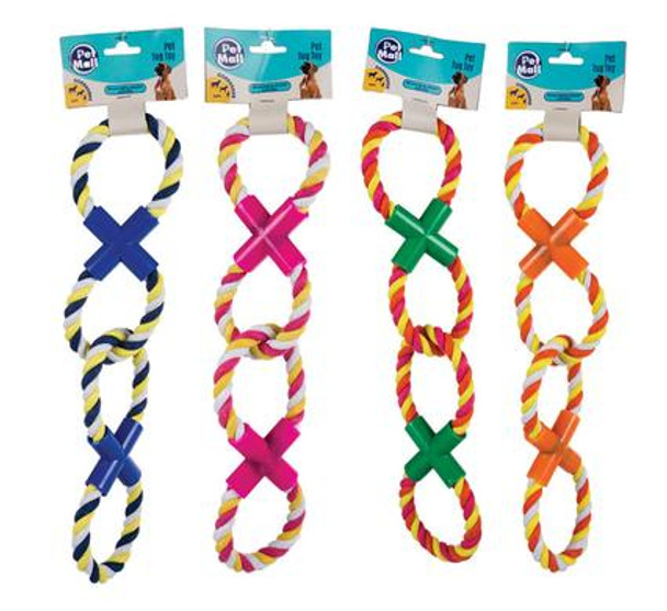 Pet Mall Dog Toy Tug-Rope Double Loop