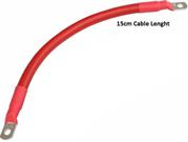 Solarix Battery Link Cable 15cm Length Red -16mm2 Cable With 8mm Battery Terminal Lugs Connectors Sold as Single unit, Retail Box, No warranty