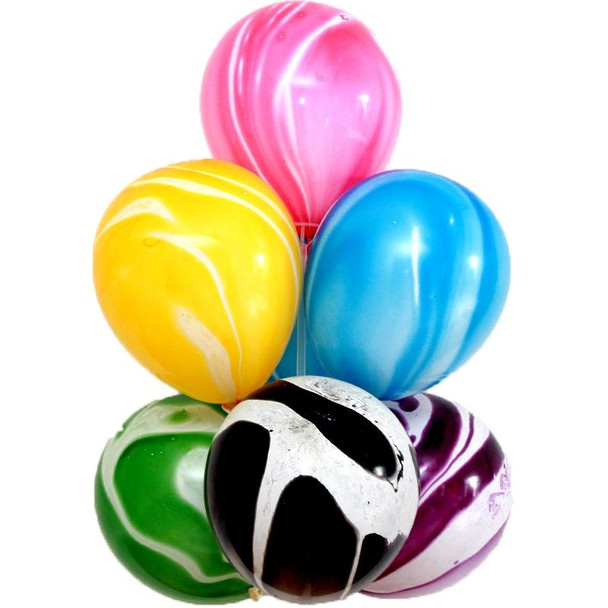 100 PCS 10 Inch Agate Latex Balloon Wedding Festival Party Decorative Balloon(Mixed Color)
