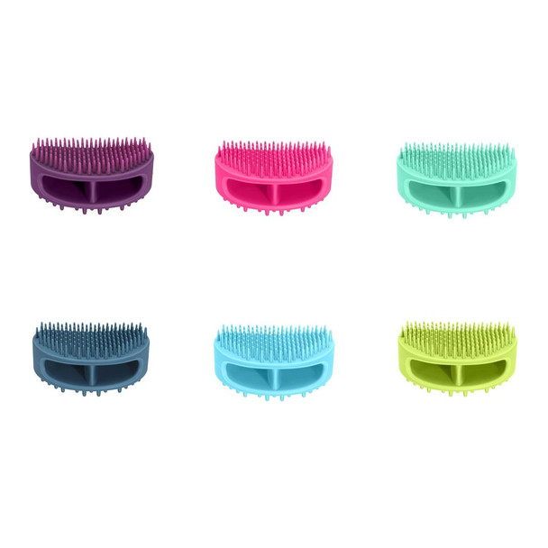 Pet Cleaning Silicone Bath Brush Pet Massage Cleaning Brush(Rock Cyan)