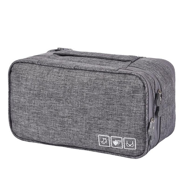 Travel Waterproof Storage Bag Underwear Storage Finishing Bag(Gray)