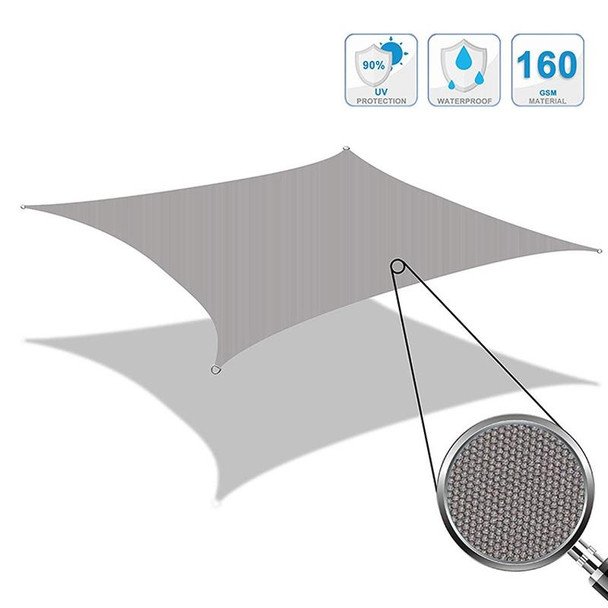 Triangle Outdoor Garden Sunshade Sail Waterproof Anti-UV Canopy, Size: 5m x 5m x 5m(Khaki)