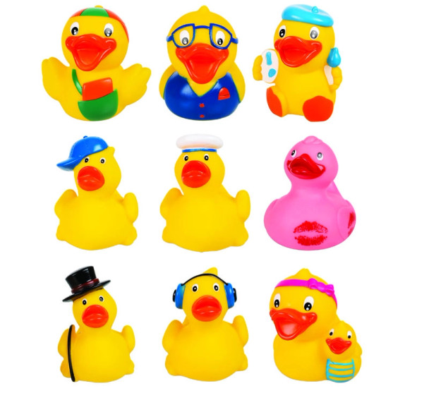 Vinyl Themed Duck 8cm- Assorted Each