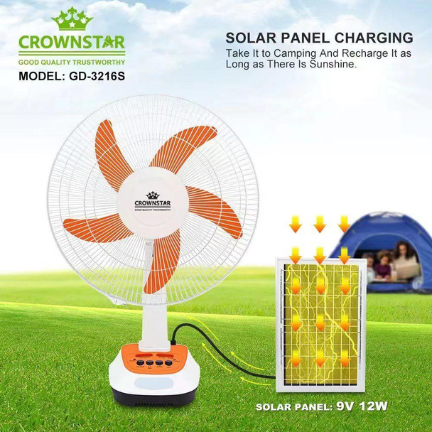 Rechargeable Solar Fan