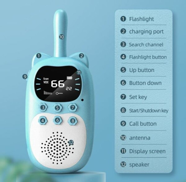 Children’s Walkie Talkie With LED Light