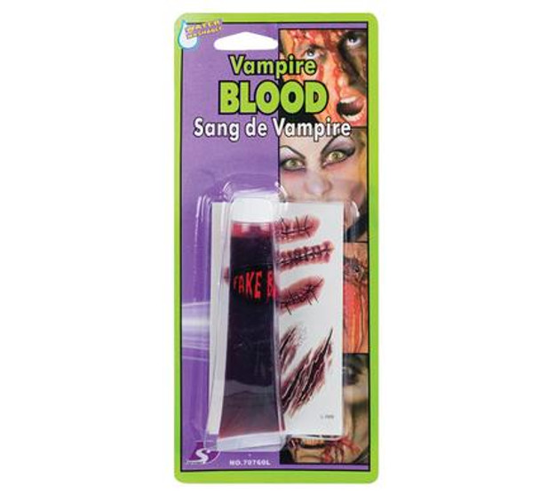 Vampire Blood Scar Tattoo & Fake Blood Set