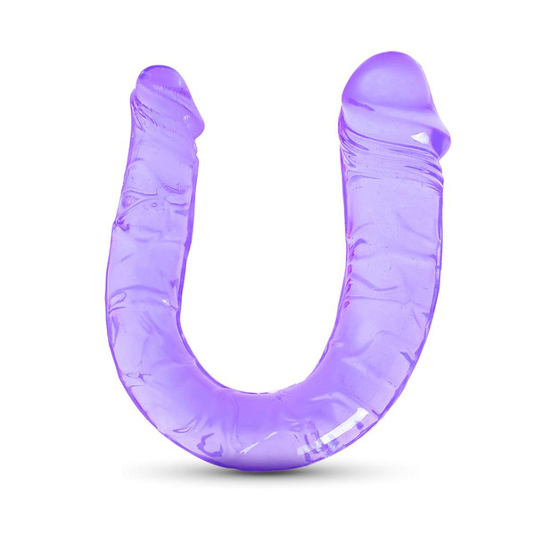 Double Ended Realistic Dildo - Purple
