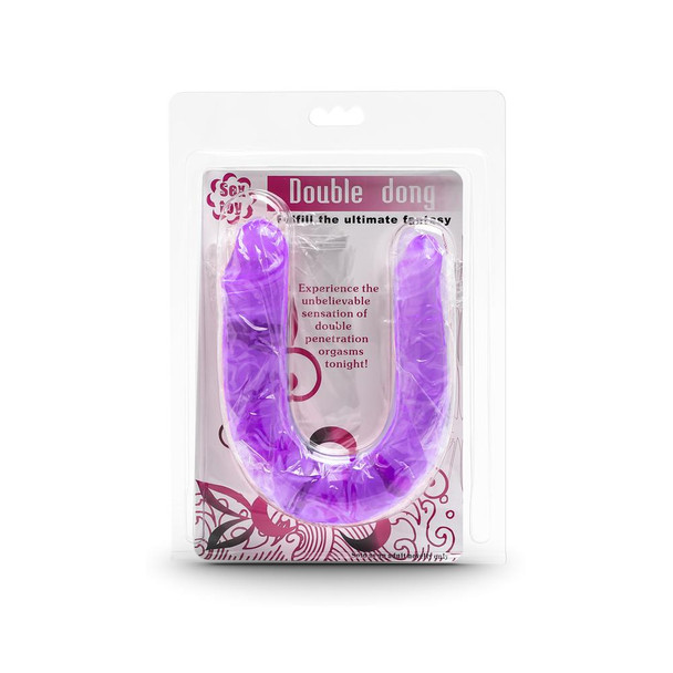 Double Ended Realistic Dildo - Purple