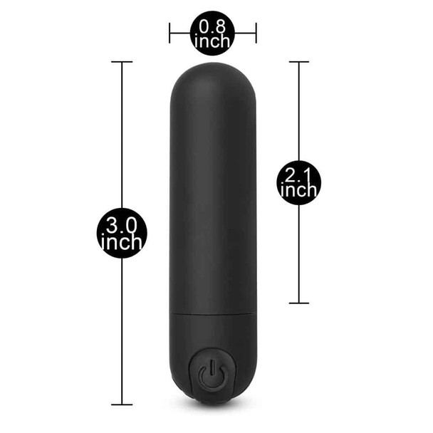 10 Speed Rechargeable Remote Control Vibrating Bullet - Black