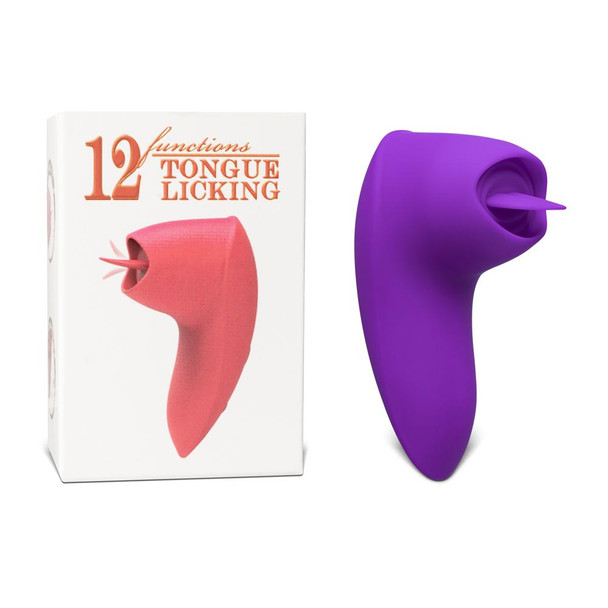 12 Speed Silicone Rechargeable Vibrator with Tongue