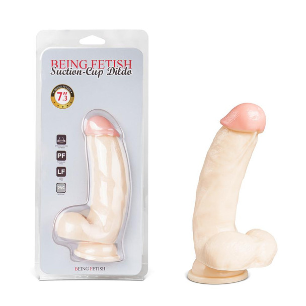 Realistic Dildo with Balls 17.5CM - Flesh