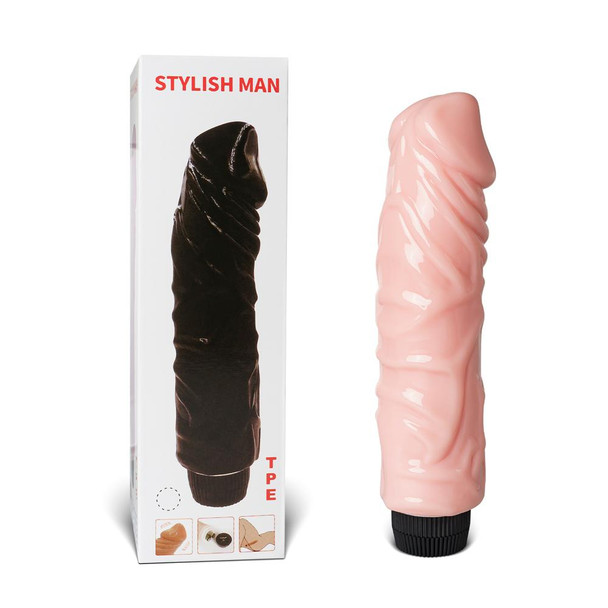 Fat Realistic Penis Vibrator 22CM - Flesh