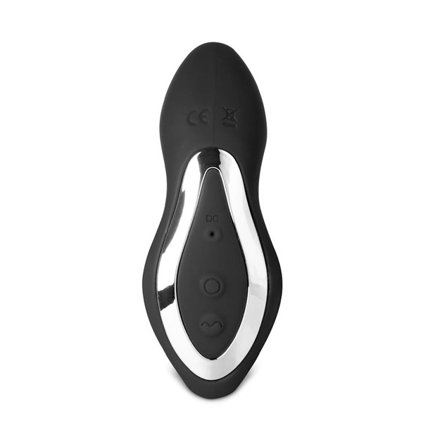 12 Speed Remote Control Silicone Thrusting Vibrator with Sucking Function - Black
