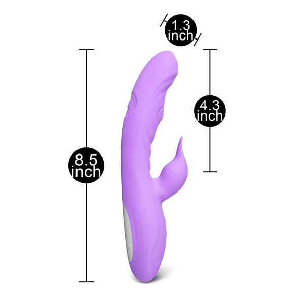 7 Speed Silicone Rabbit Vibrator with Double Tapping Function