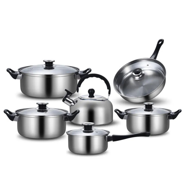 12 Piece Stainless Steel Cookware Set