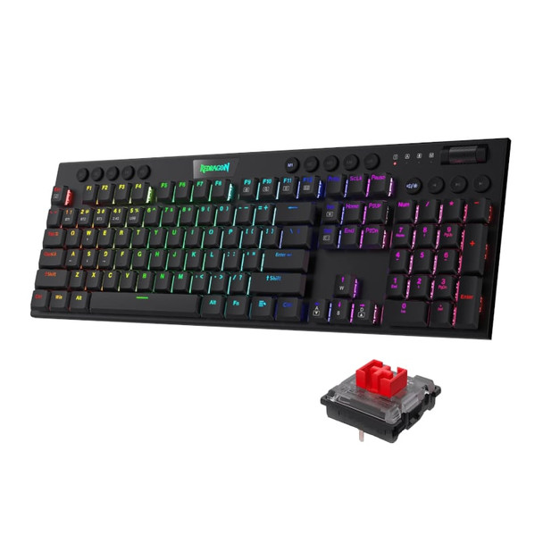 REDRAGON MECHINCAL HORUS WIRELESS GAMING KEYBOARD RED SWITCHES