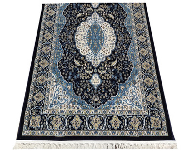 Kashan design navy Machine carpet 230 x 160 cm