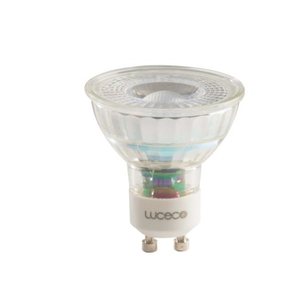 Glass GU10, 5W, 370LM Warm White, 2700k, Non-Dimmable Lamp ~ IC Driver (ECO)