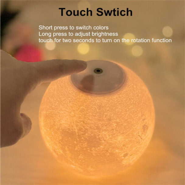 3D Rotating Moon Lamp With Remote Control