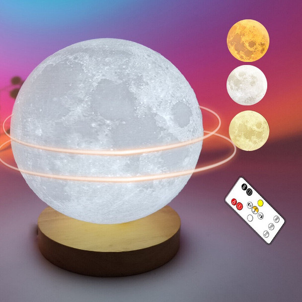 3D Rotating Moon Lamp With Remote Control