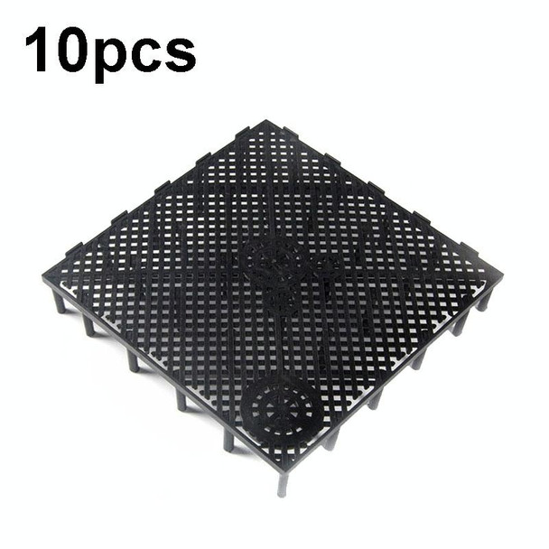 10pcs Fish Tank Bottom Filter Board Sand Mat(Black Tablet)