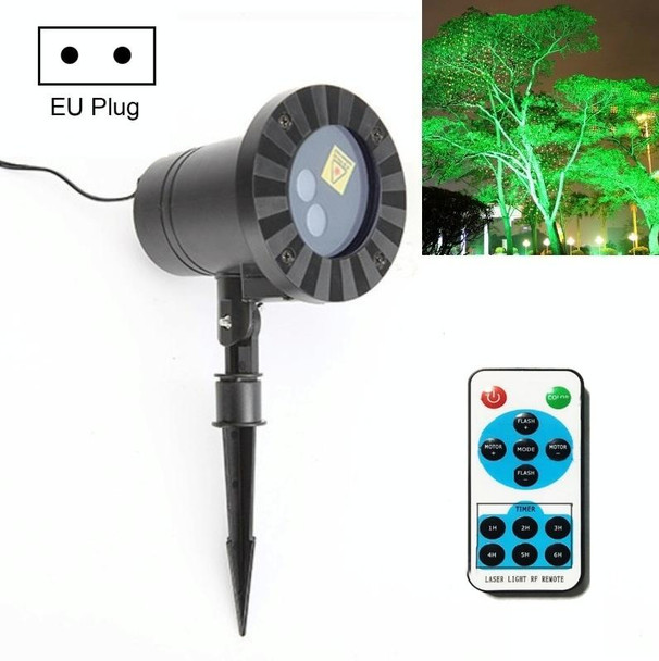 30W Remote Control Outdoor Waterproof Laser Light Garden Decoration Lawn Lamp , Green Light + Red Light(EU Plug)