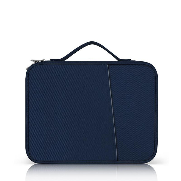 For 9.7-11 inch Laptop Portable Cloth Texture Leatherette Bag(Blue)