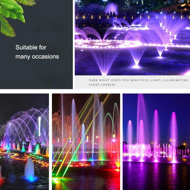 12W Landscape Colorful Color Changing Ring LED Stainless Steel Underwater Fountain Light(Colorful)