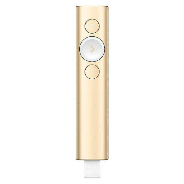 Logitech Spotlight 2.4Ghz USB Wireless Presenter PPT Remote Control Flip Pen (Gold)
